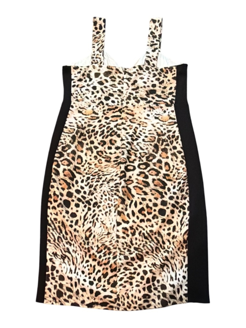 Venus color block mini dress vintage leopard - Picture 2 of 4